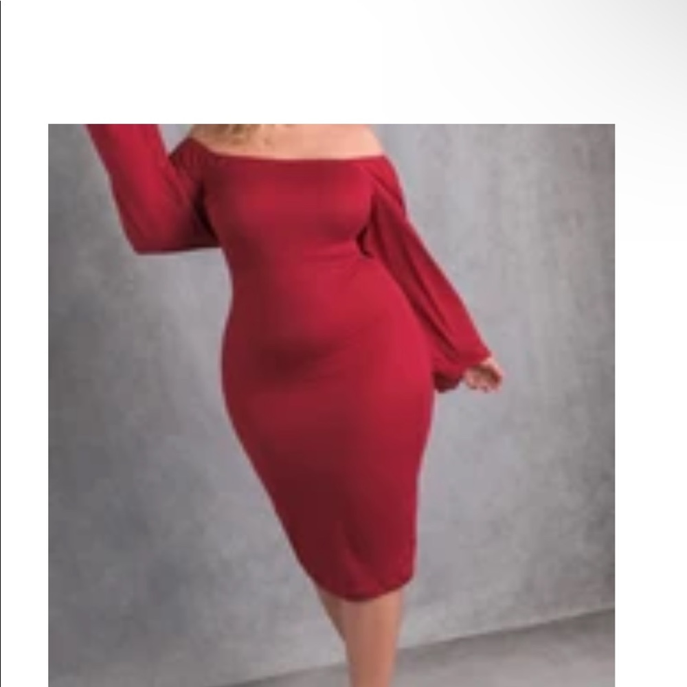 Burgundy dress